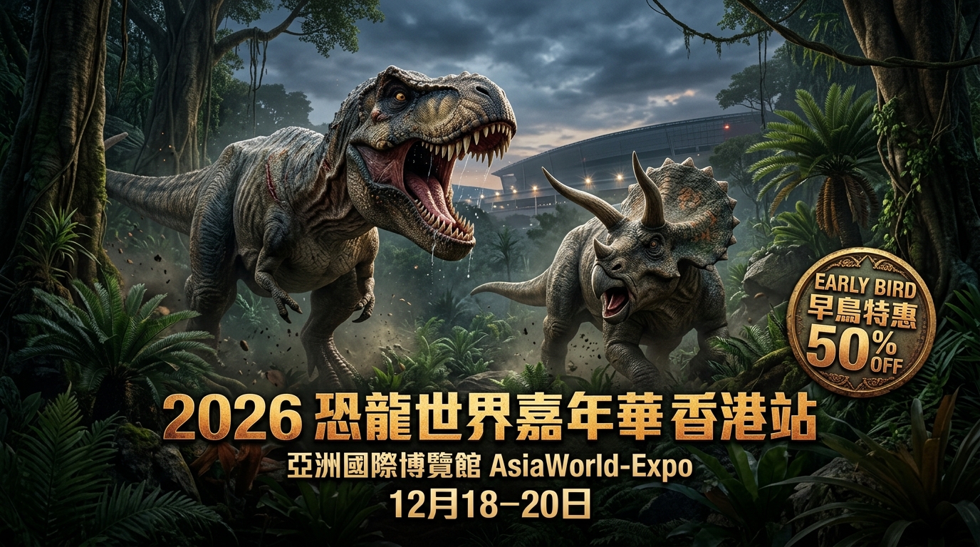 2026 恐龍世界嘉年華 香港站 (2026年12月18–20日)